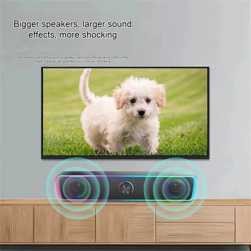 Coluna 4D Surround com Bluetooth , subwoofer estéreo 25W , alto falante para computador.